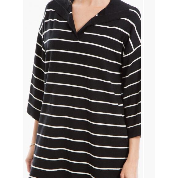 Max Studio Weekend Women's Sz Small Black White Striped Sweater Dress NWT $168 - Picture 5 of 7